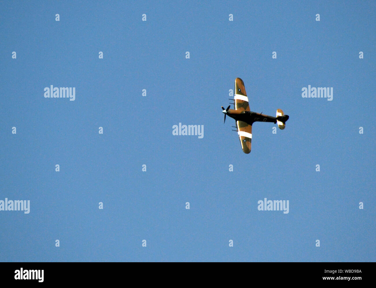 Agosto lunedì festivo 2019. Uragano piano militare flypast a Hazlemere Fete, Buckinghamshire, UK. 26/8/19 Foto Stock