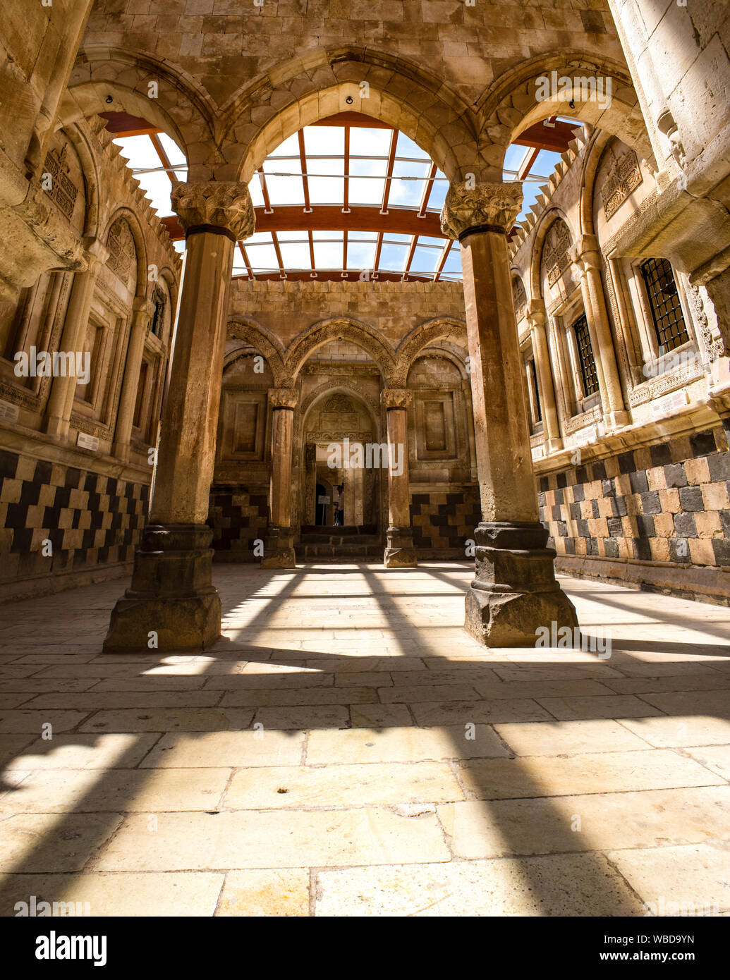 Turchia: la sala cerimoniale nel mezzo di harem di Ishak Pasha Palace, semi-rovinato palazzo del periodo Ottomano (1685-1784), famoso palazzo storico Foto Stock