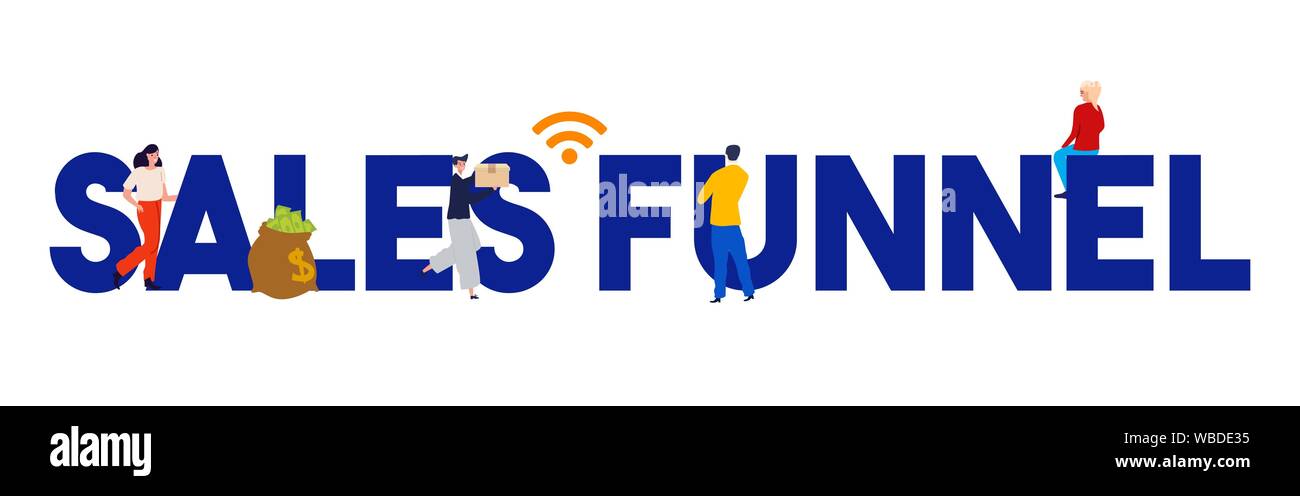 Imbuto vendite generazione illustrazione per il marketing digitale e di e-business technology. Illustrazione Vettoriale