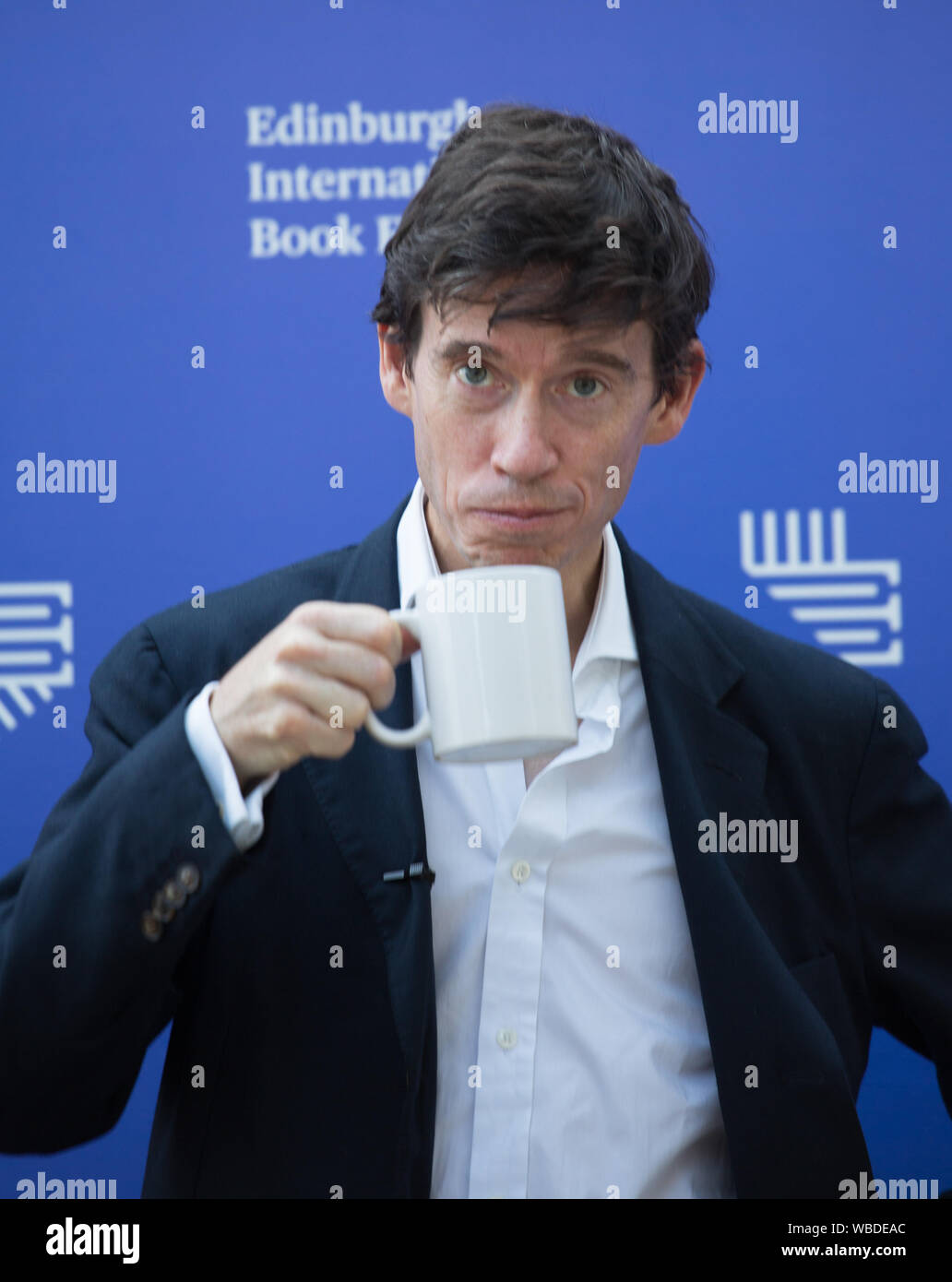Edinburgh, Regno Unito . 26 Ago, 2019. Edinburgh International book festival 2019. Rory Stewart, politico conservatore e sviluppo internazionale Segretario discusso come Brexit Gran Bretagna può imparare dalla letteratura. Credito: Pauline Keightley/Alamy Live News Foto Stock