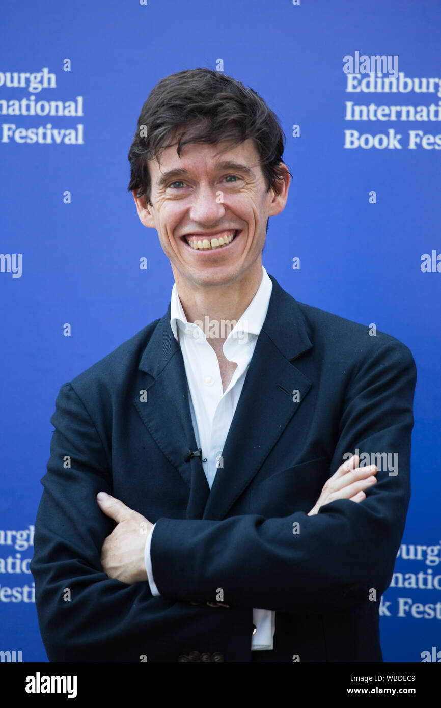 Edinburgh, Regno Unito . 26 Ago, 2019. Edinburgh International book festival 2019. Rory Stewart, politico conservatore e sviluppo internazionale Segretario discusso come Brexit Gran Bretagna può imparare dalla letteratura. Credito Keightley Paolino. Credito: Pauline Keightley/Alamy Live News Foto Stock