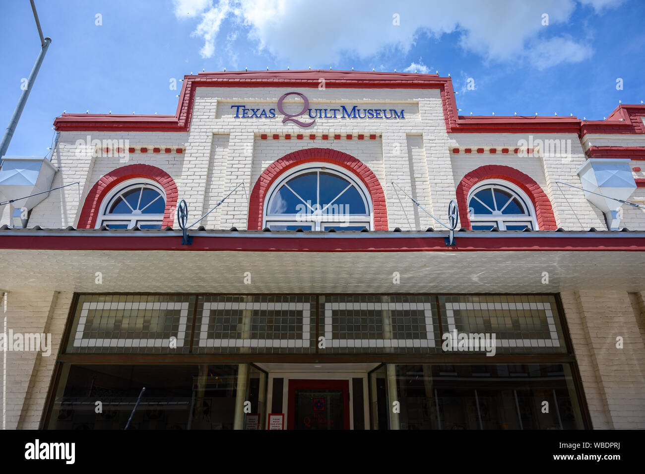 La Grange, Texas - Agosto 23, 2019: Texas Museo Quilt in La Grange City in Fayette County nel sud-est della Texas, Stati Uniti Foto Stock