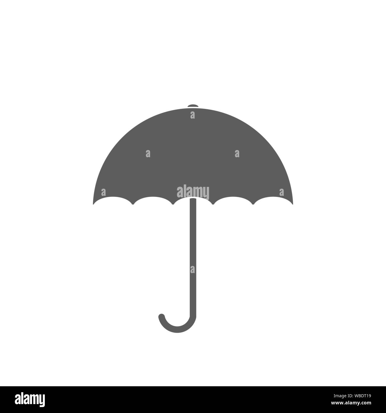 Ombrello icona segno. La protezione dalla pioggia simbolo. Design piatto stile. eps10 Illustrazione Vettoriale