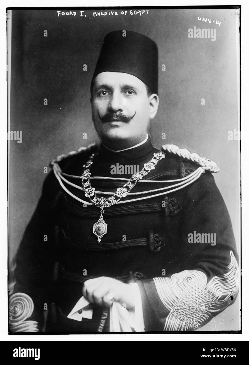 Fouad I [ossia Fuad], Khedive d'Egitto Abstract/medio: 1, negativo : vetro ; 5 x 7 in. o inferiore. Foto Stock