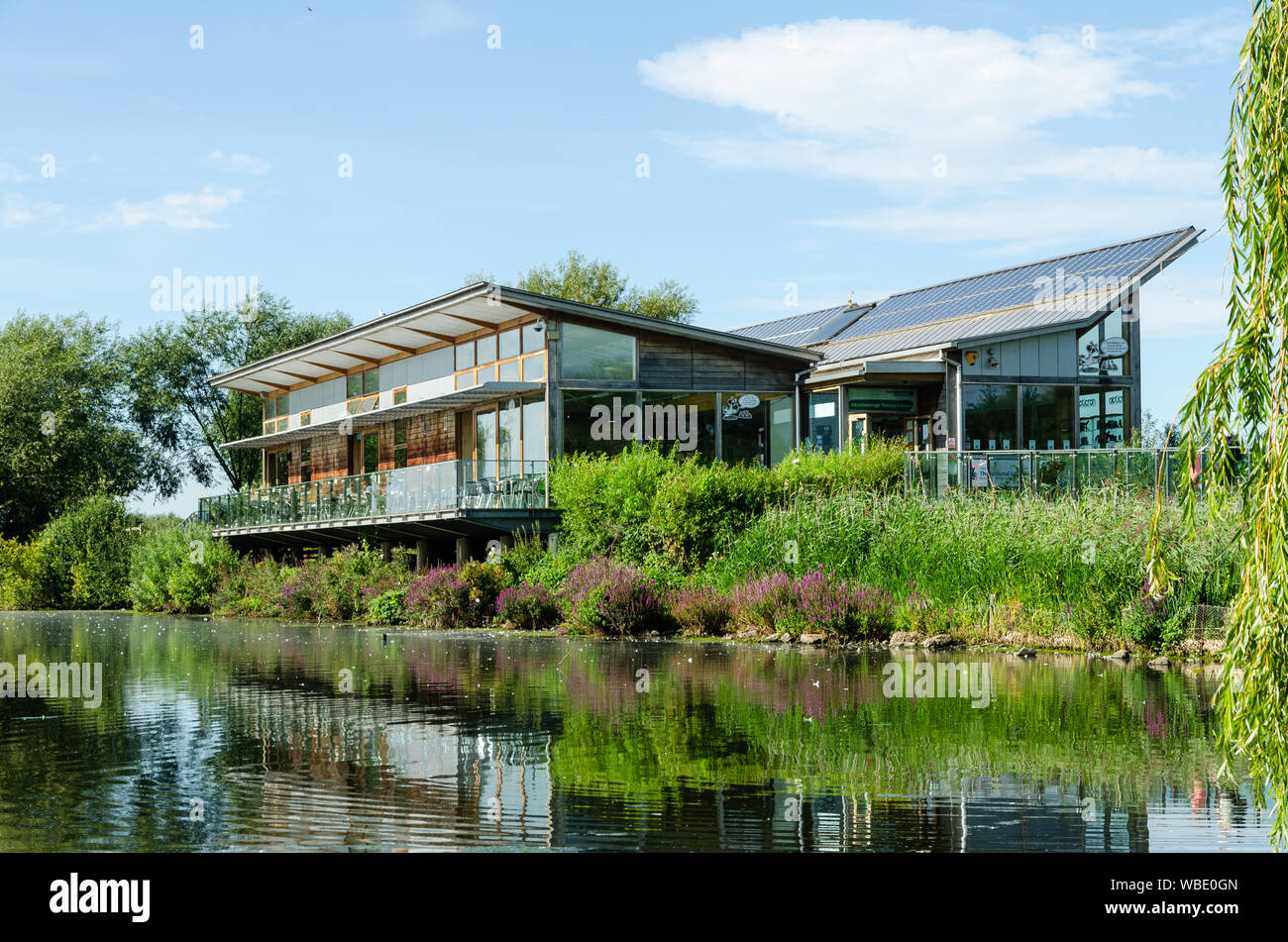 Attenborough Centro Natura a Attenborough Riserva Naturale di Nottingham, Regno Unito Foto Stock