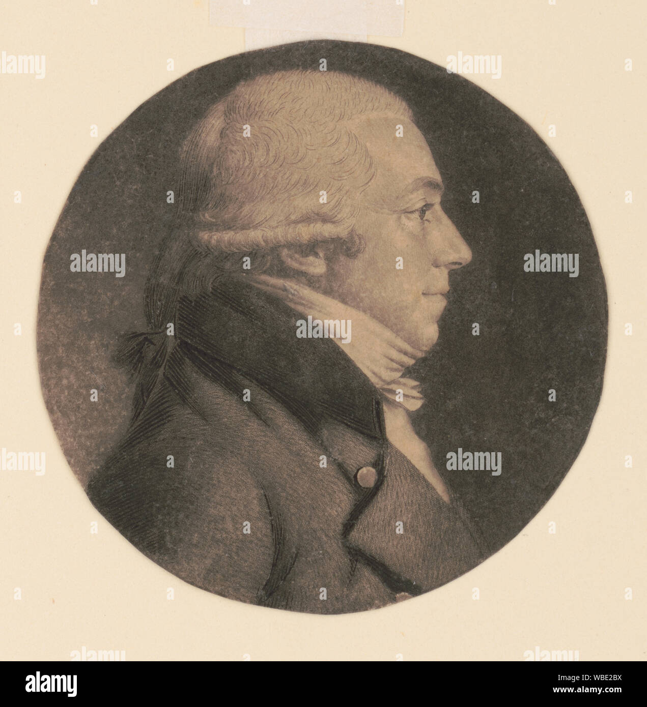 Francesco Breuil, testa e spalle ritratto, giusto profilo astratto/medio: 1 stampa : incisione. Foto Stock