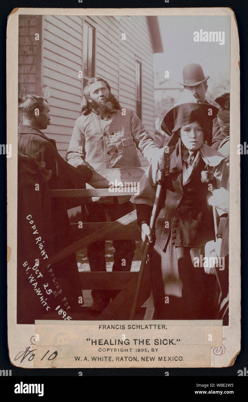 Francesco Schlatter, la guarigione dei malati Abstract/medio: 1 stampa fotografica : argento gelatina ; monte 17 x 11 cm. Foto Stock