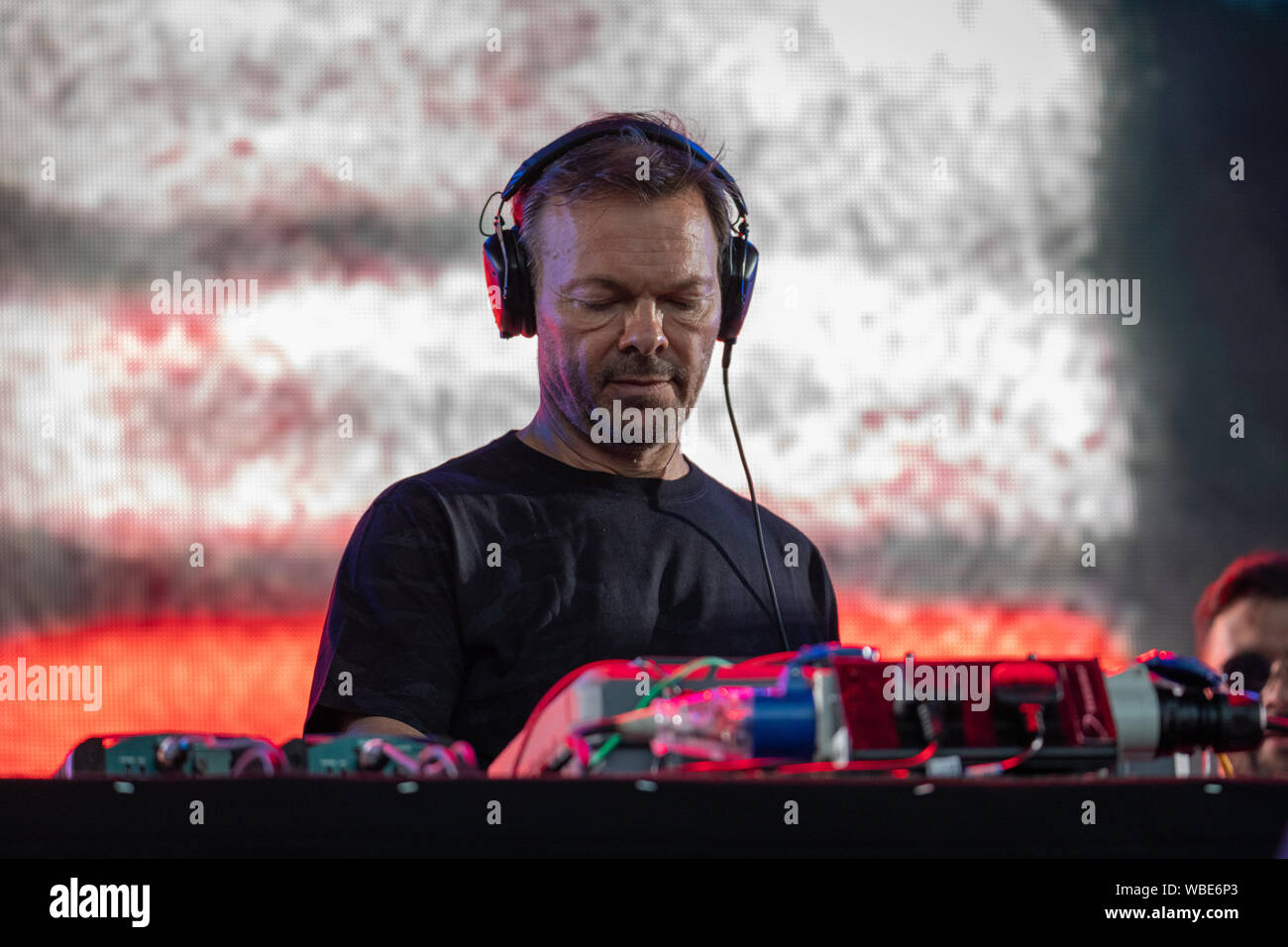 Pete Tong a concerti nei Giardini a De Montfort Hall di Leicester, 23 agosto 2019 Foto Stock
