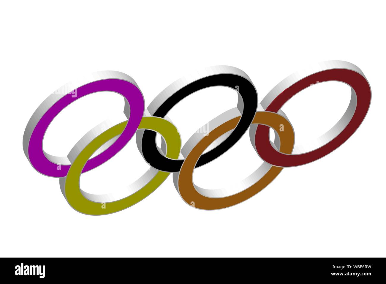 Colori diversi anelli olimpici 3D. Giochi olimpici concetto. Illustrazione  Vettoriale. EPS 10 Immagine e Vettoriale - Alamy