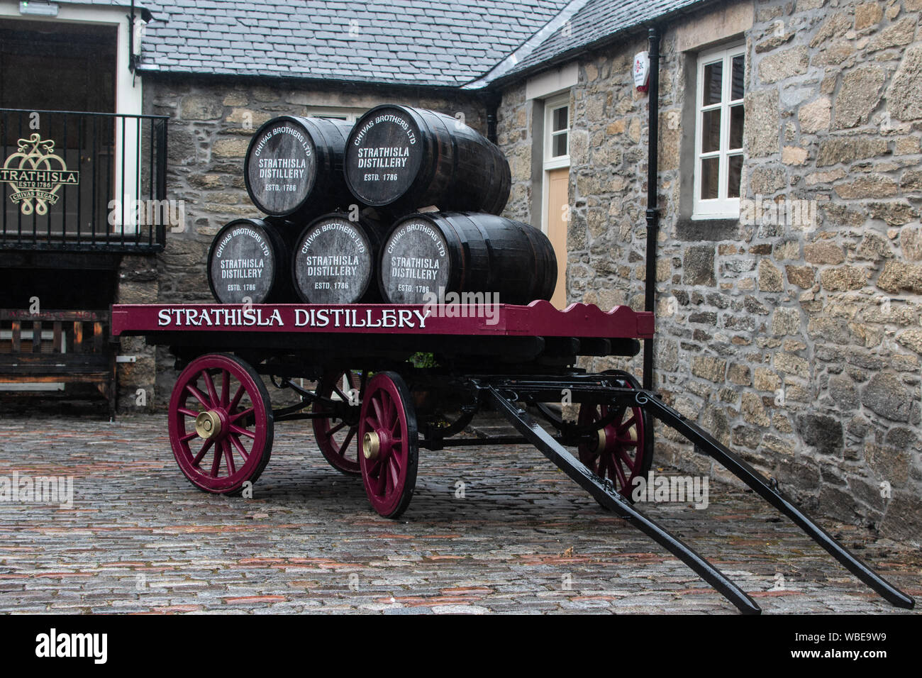 KEITH, Scozia - IL 7 OTTOBRE 2018: Strathisla distilleria di whisky, Speyside, Scozia. Scozia s continuamente più antica distilleria di funzionamento. Foto Stock
