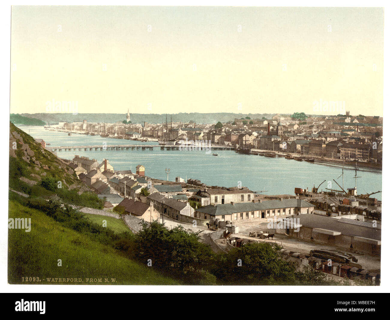 Da nord-ovest, Waterford. Nella contea di Waterford, Irlanda Foto Stock