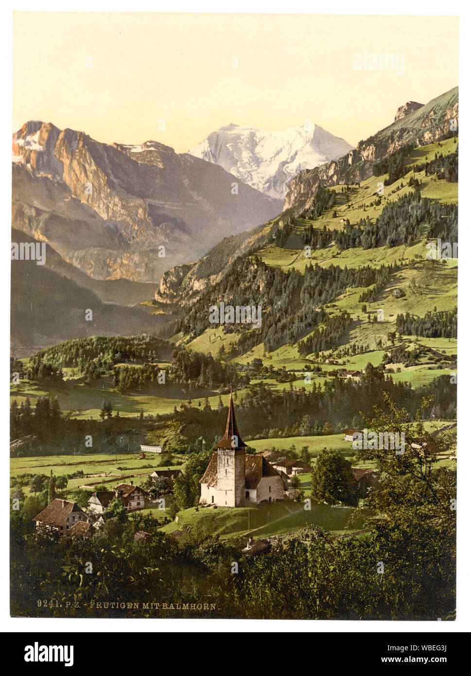 Frutigen e Balmhorn, Oberland bernese, Svizzera; Foto Stock