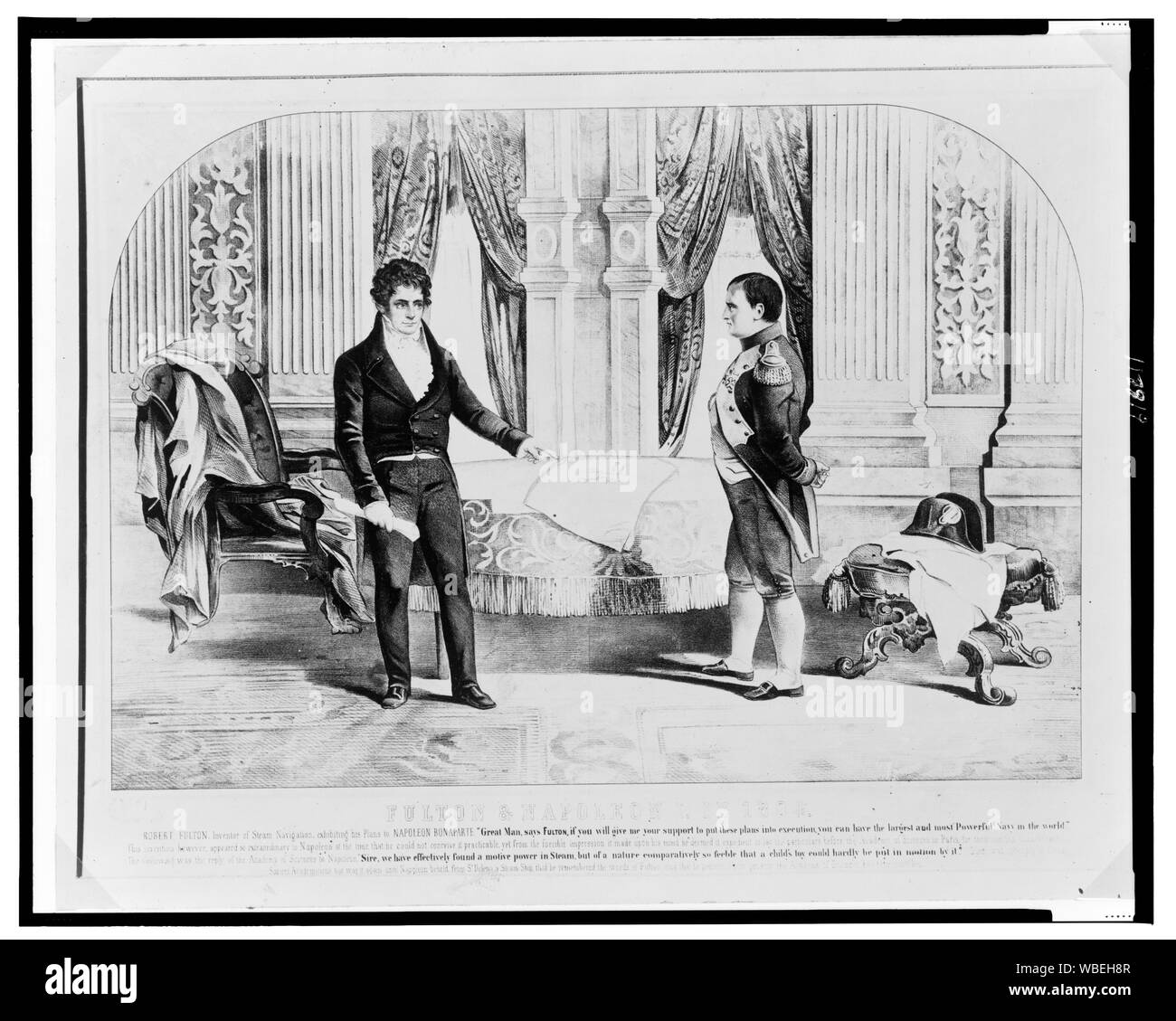 Fulton & Napoleone I. nel 1804 Abstract/medio: 1 stampa fotografica. Foto Stock