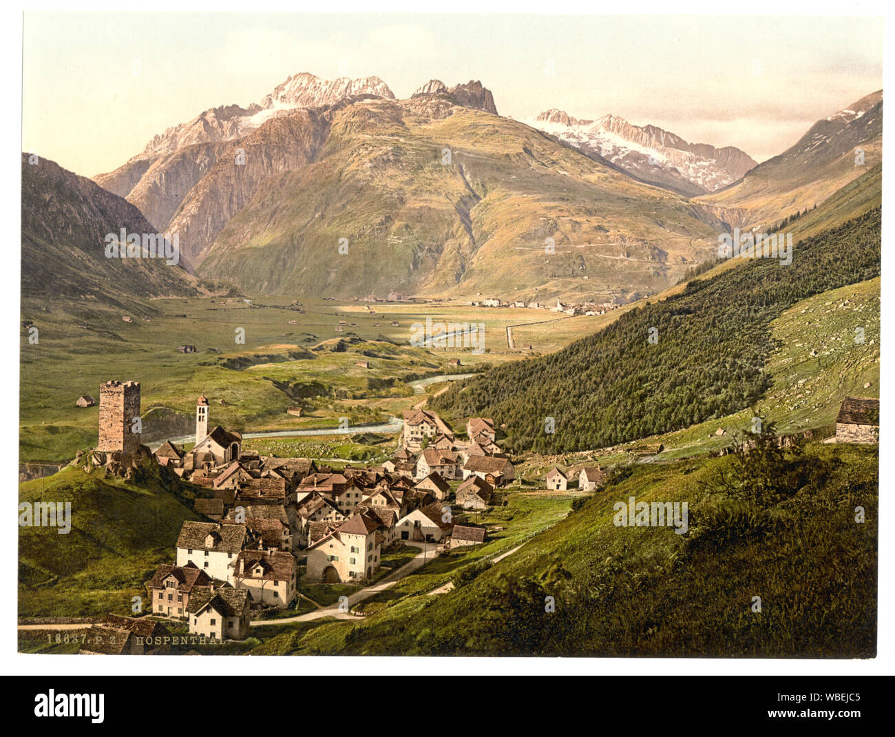 Furka Pass, Hospenthal, vista generale, Oberland bernese, Svizzera; Foto Stock