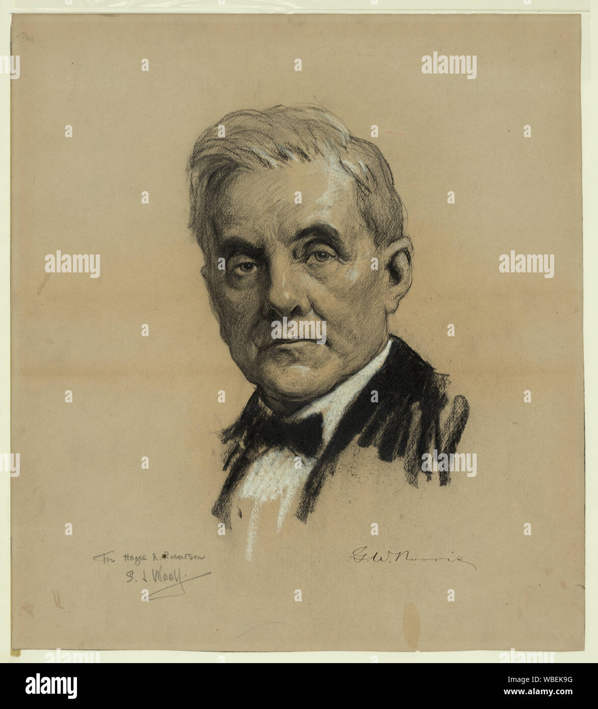 G. W. Norris Abstract/medio: 1 disegno : pastello. Foto Stock