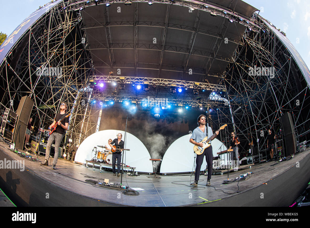 Torino Italia. Il 25 agosto 2019. Il belga indie pop band BALTHAZAR si esibisce dal vivo sul palco di spazio 211 durante il "Festival odierna 2019'. Foto Stock