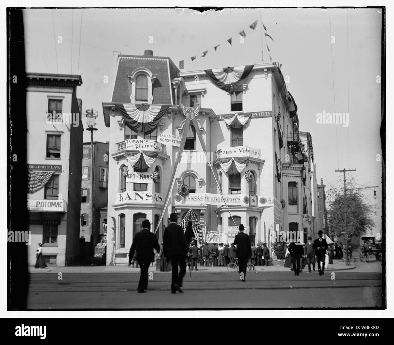 G.A.R. encampment, ottobre 1902, Kansas Hdq. Abstract/medio: 1, negativo : vetro ; 4 x 5 in. o più piccolo Foto Stock