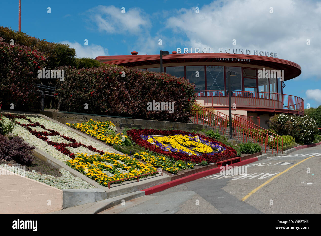 Giardino vicino al Golden Gate Bridge di San Francisco, California Foto Stock