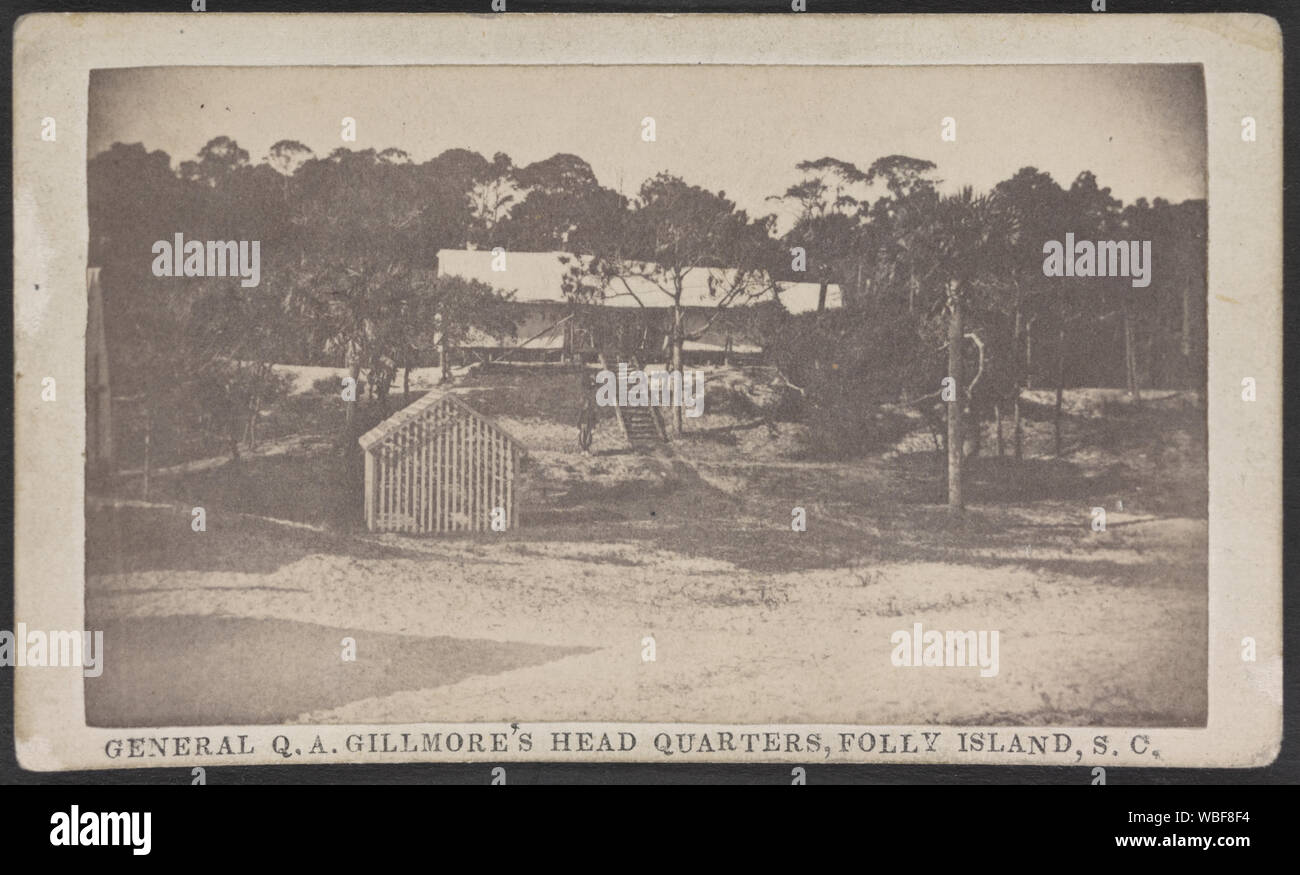 Q.A. generale Gillmore testa del quarti, follia Isola, S.C. Desc Foto Stock