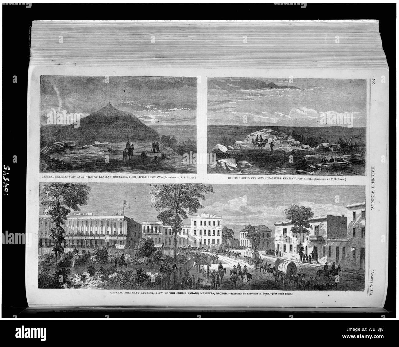 General Sherman di anticipo / disegnata da Theodore R. Davis. Abstract/medio: 3 stampe (1 p.) : incisione su legno. Foto Stock