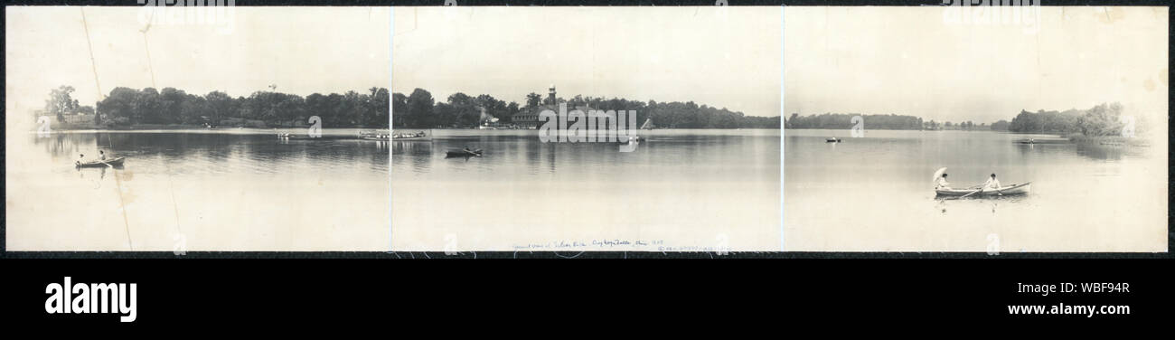 Vista generale del Lago d'argento, Cuyahoga Falls, Ohio, 1905 Foto Stock
