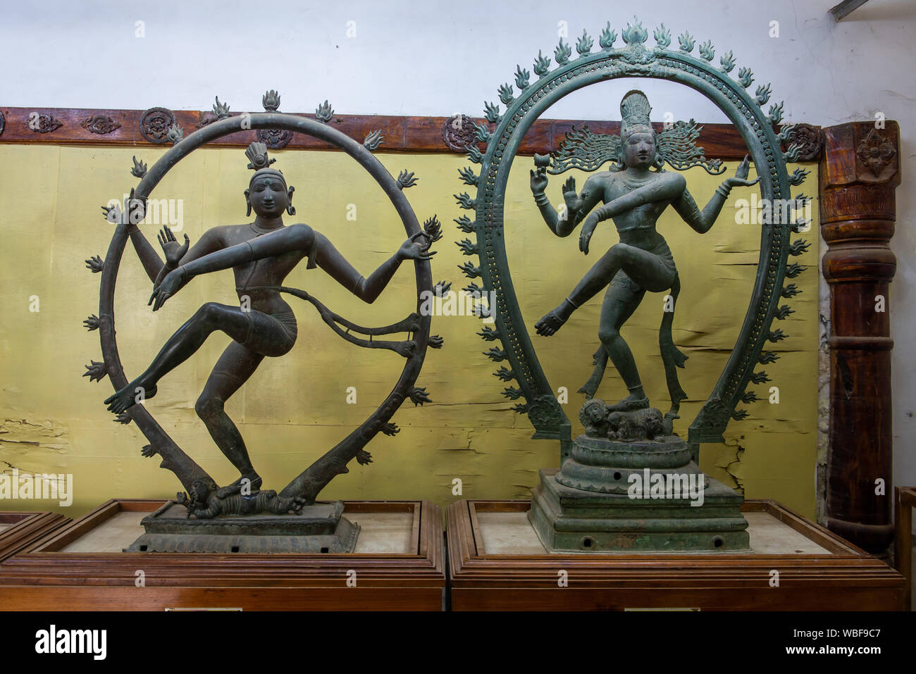 Thanjavur, India - 18 agosto 2019: Il museo in Maratti Palace Foto Stock