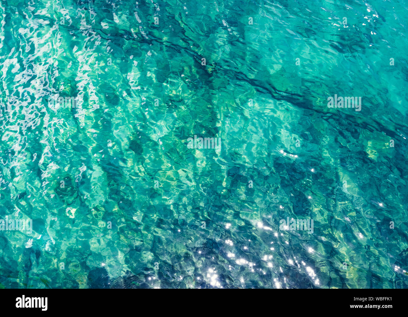 Vista aerea della superficie del mare, sfondo texture Foto Stock