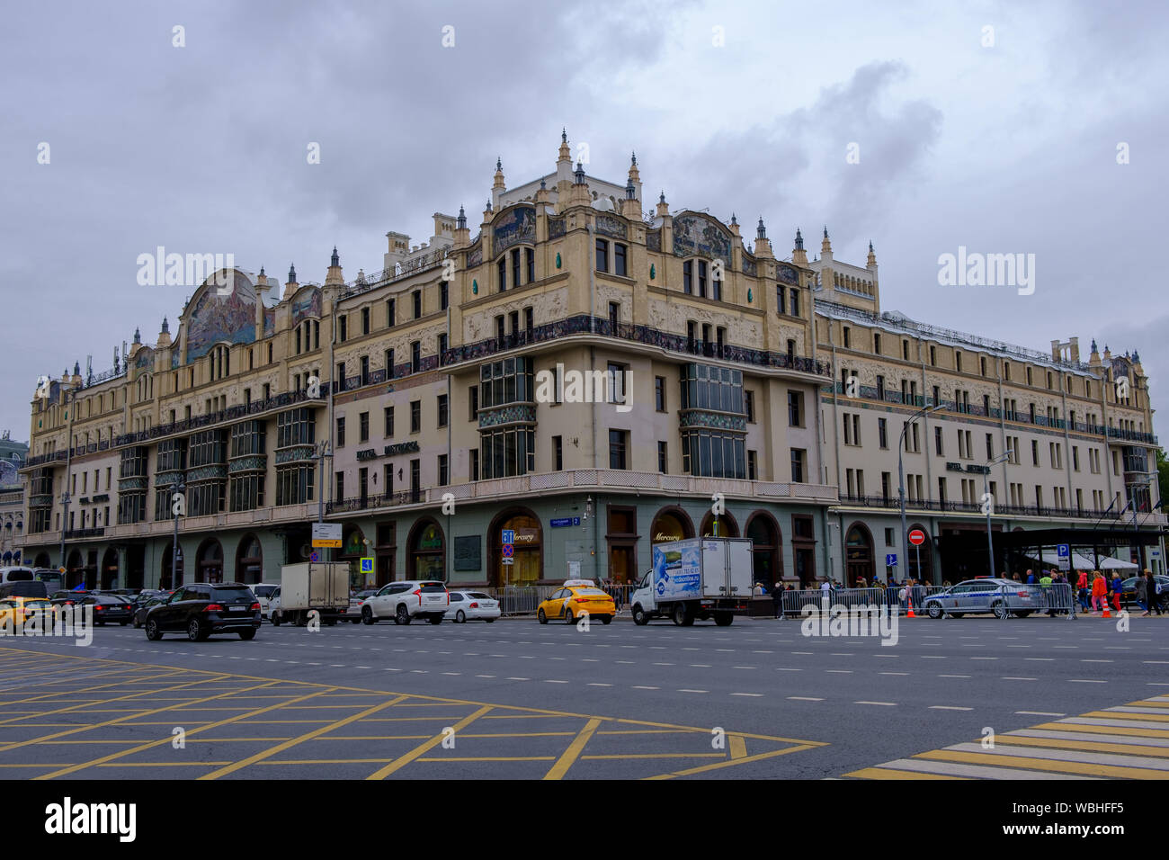 Mosca, Russia - 2 agosto 2019: Metropol Hotel, famoso edificio storico e lussuoso hotel a cinque stelle a Mosca Foto Stock