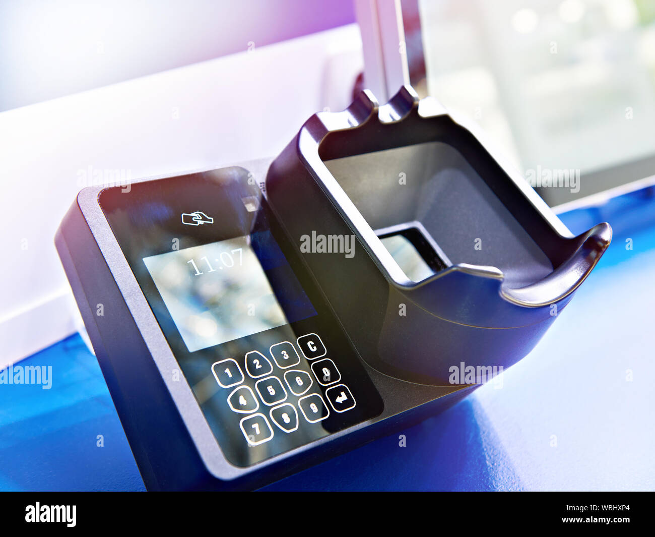 Accesso biometrico sistemi su store Foto Stock