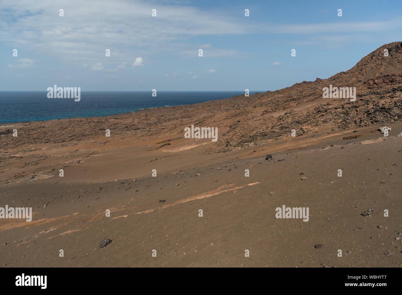 Paesaggio di isola vulcanica, Bartolomé, Isole Galapagos, Ecuador. Foto Stock