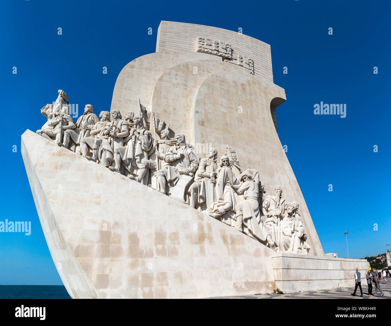 Il Monumento delle Scoperte, Belem, Lisbona, Portogallo Foto Stock