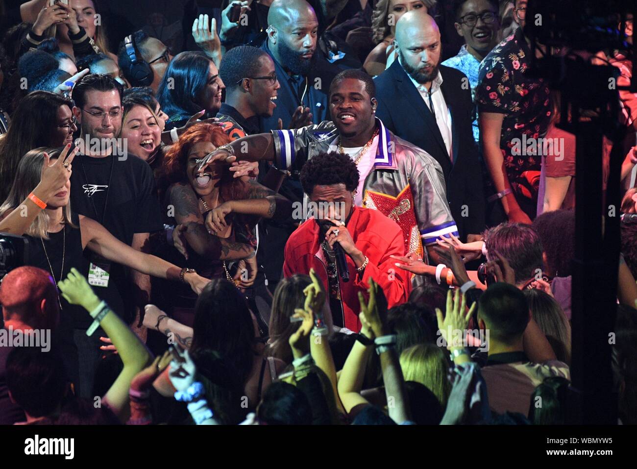 NEWARK, NJ - 26 agosto: ASAP Ferg e Big Sean assiste gli MTV Video Music Awards presso il Centro Prudential su agosto 26, 2019 a Newark, New Jersey. Foto: imageSPACE /MediaPunch Foto Stock