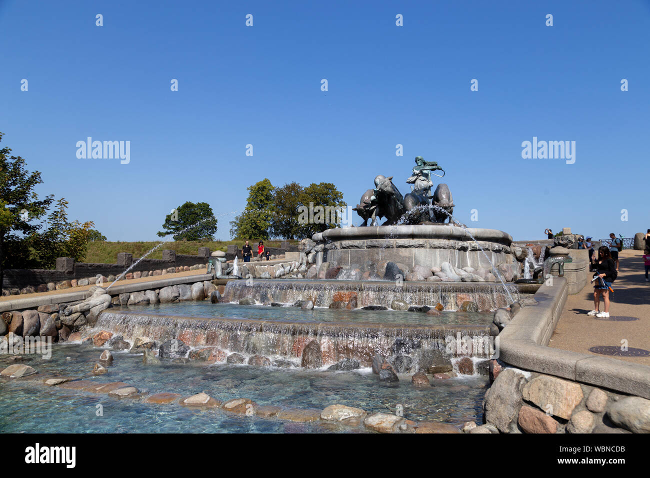 Fontana Gefion a Copenhagen, Danimarca Foto Stock