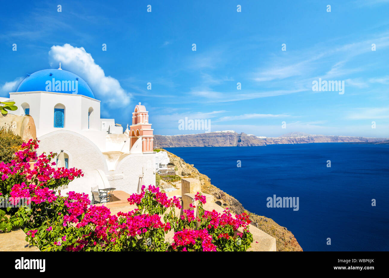 Paesaggio di Isola di Santorini in Grecia Foto Stock