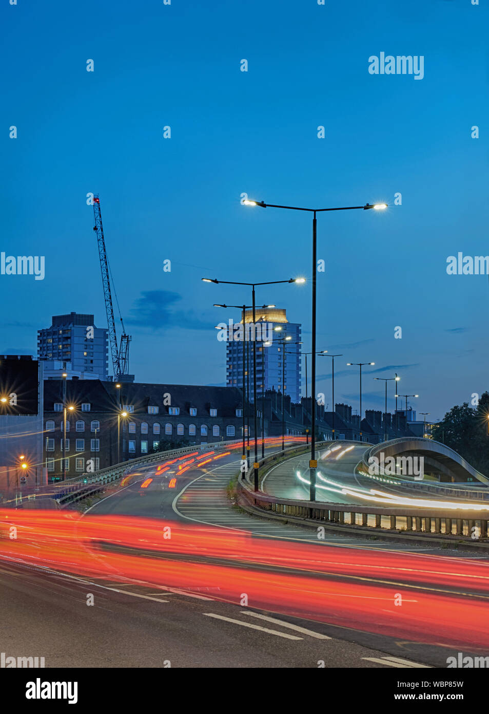 Bow flyover est di Londra Foto Stock