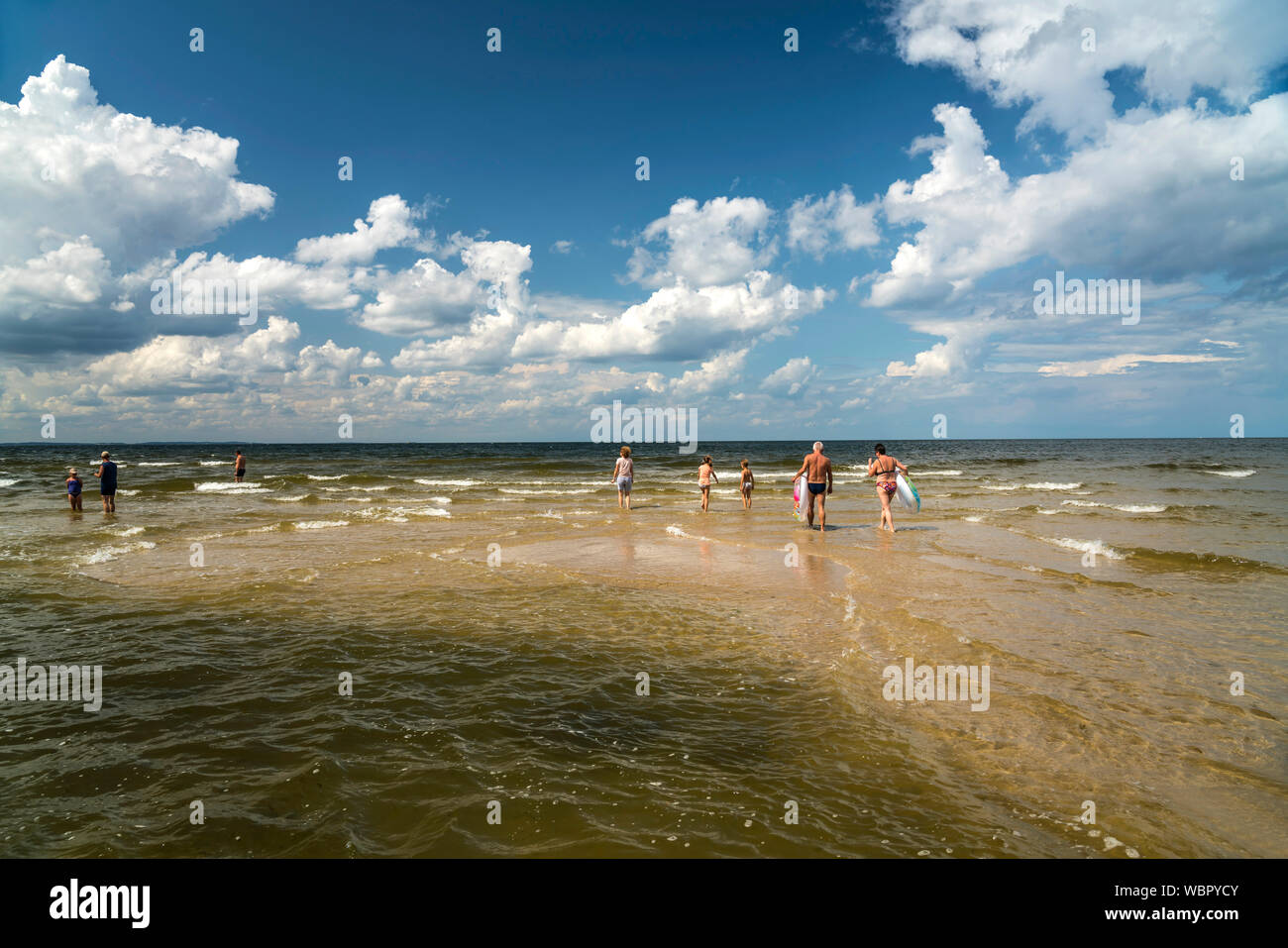 Ostsee Strand von Misdroy / Miedzyzdroje, Insel Wolin, Westpommern, Polen, Europa | la spiaggia del Mar Baltico in Miedzyzdroje, Wolin Island, West Pomerania Foto Stock