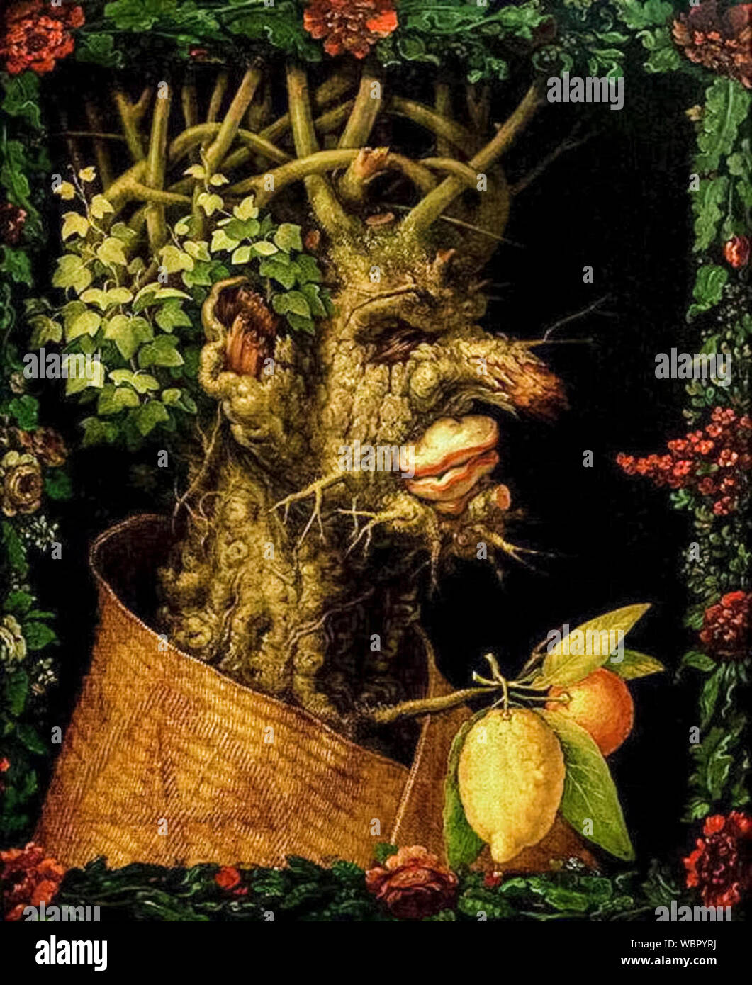 Giuseppe Arcimboldo, inverno, (le quattro stagioni), pittura, 1573 Foto Stock