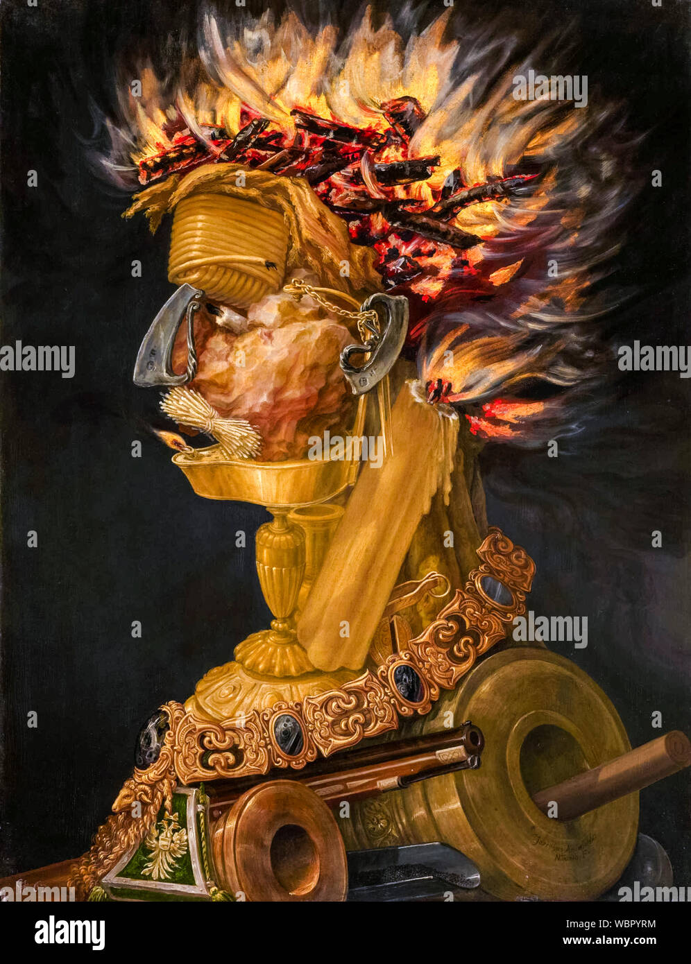 Giuseppe Arcimboldo, pittura, fuoco (i quattro elementi), 1566 Foto Stock