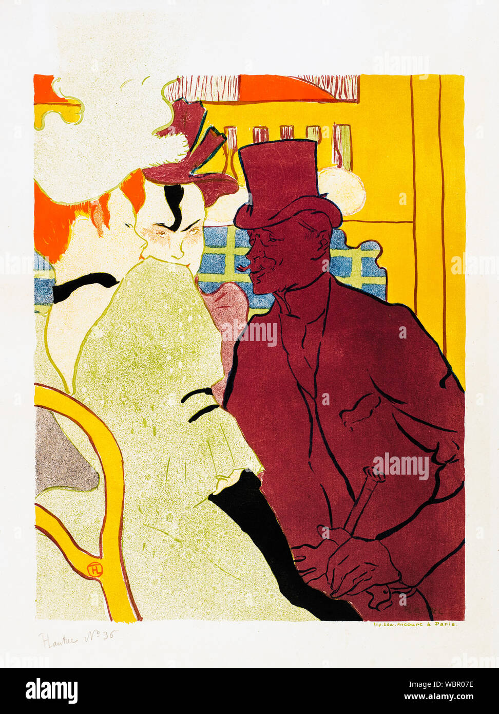 Henri de Toulouse Lautrec, Flirt, un inglese al Moulin Rouge, poster, 1892 Foto Stock