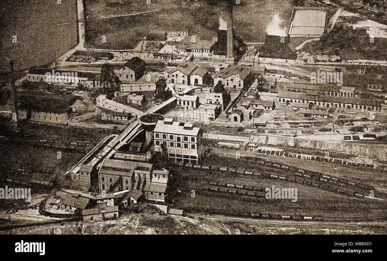 Un Yorkshire Colliery 1933 dall'aria Foto Stock