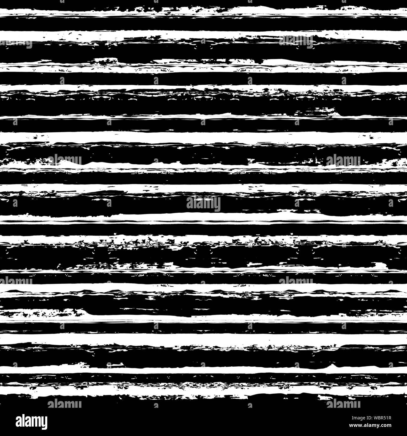 Dipinto di pattern a strisce. Seamless spazzola orizzontale di linee di corsa Illustrazione Vettoriale