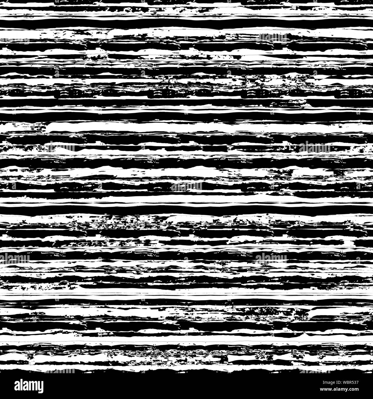 Dipinto di pattern a strisce. Seamless spazzola orizzontale di linee di corsa Illustrazione Vettoriale