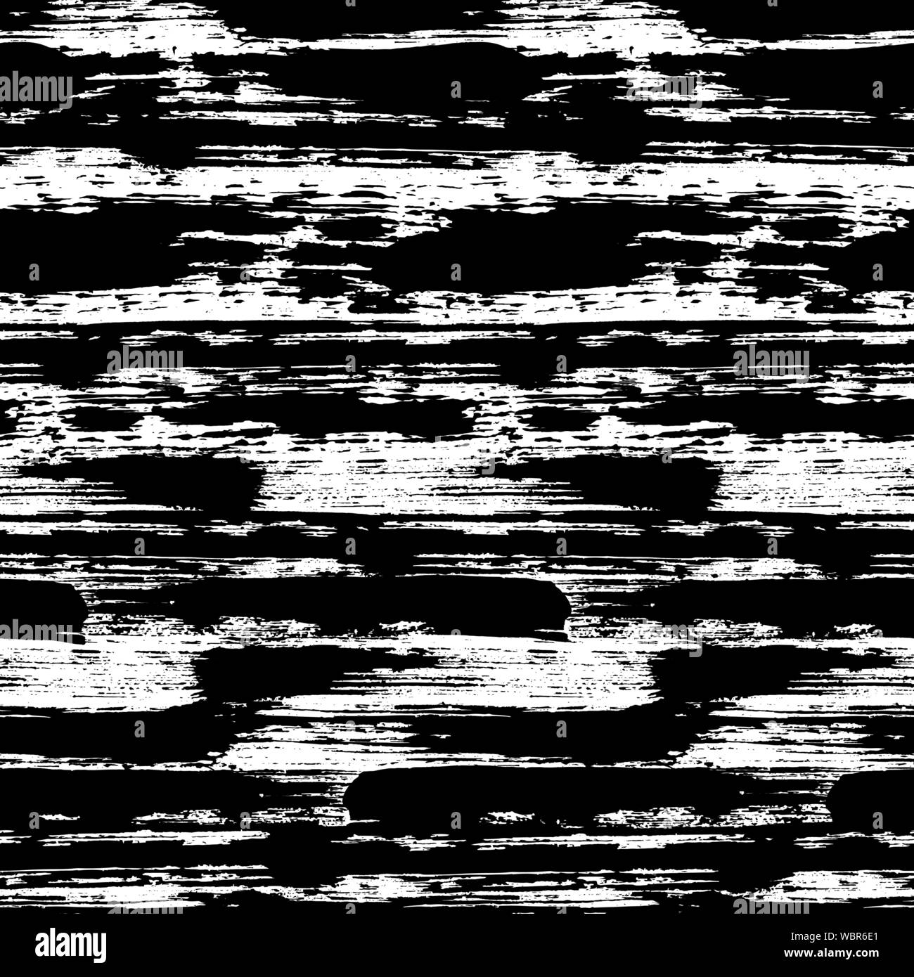 Dipinto di pattern a strisce. Seamless spazzola orizzontale di linee di corsa Illustrazione Vettoriale