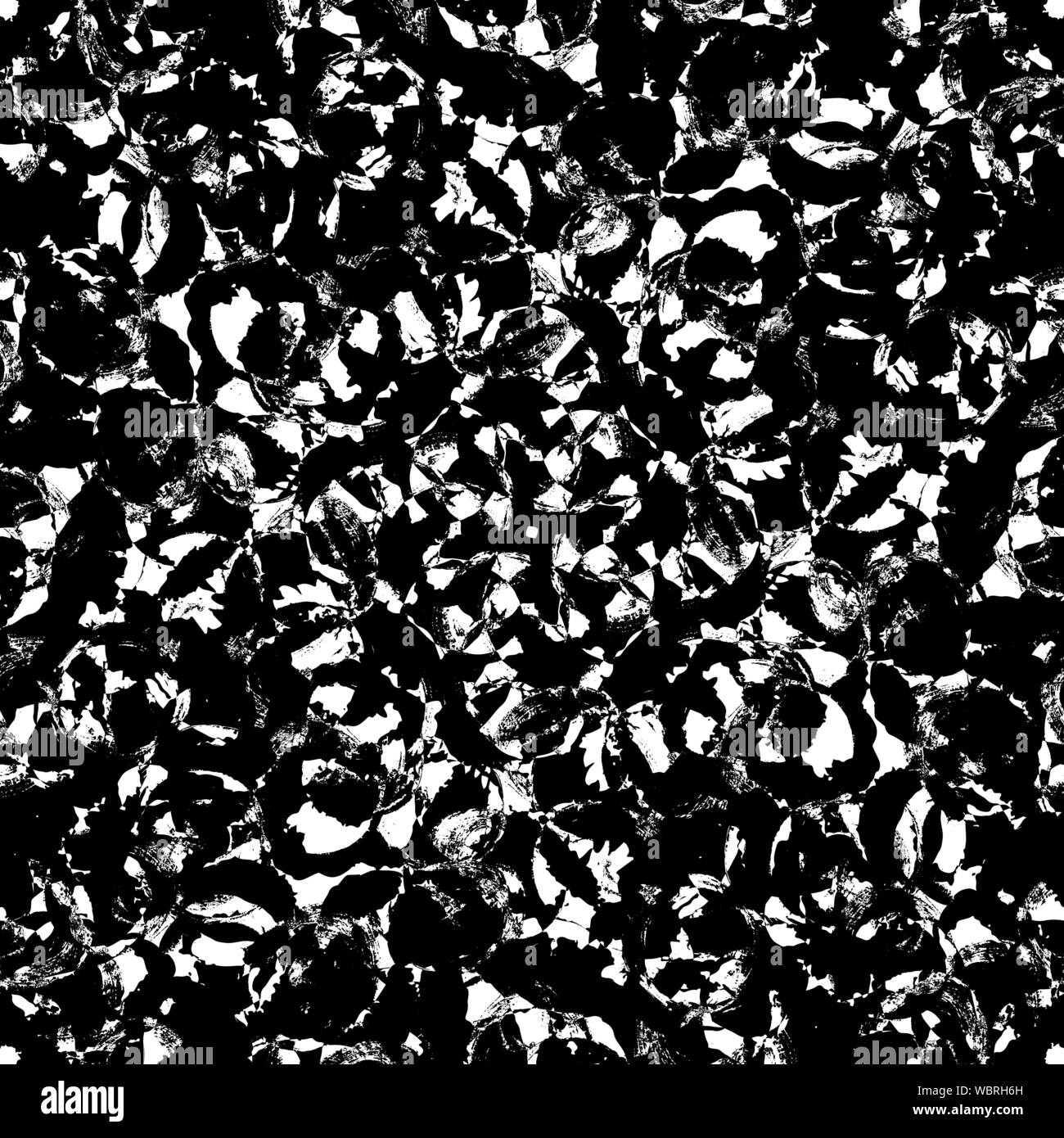 Arte astratta. Dipinto di pattern. Sfondo senza giunture dai tratti di pennello Illustrazione Vettoriale