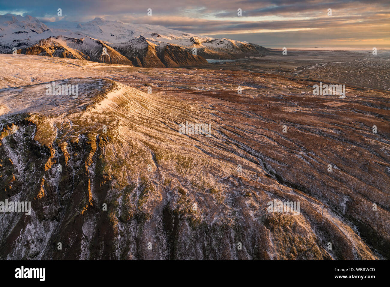 Skaftafell, Vatnajokull National Park, Islanda. Patrimonio Mondiale dell Unesco Foto Stock