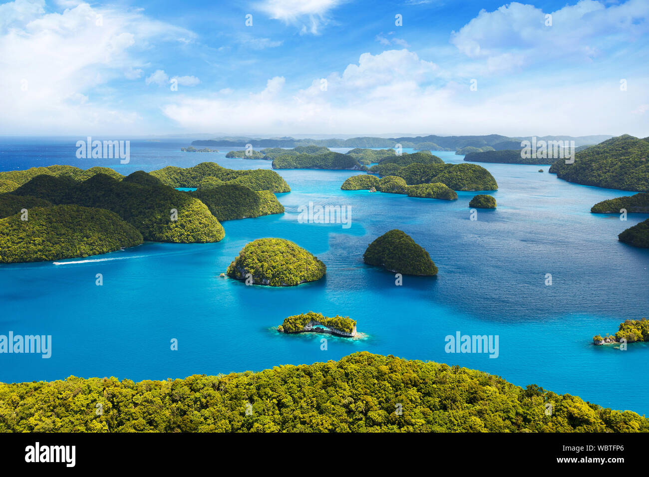 Bella vista delle isole Palau Foto Stock