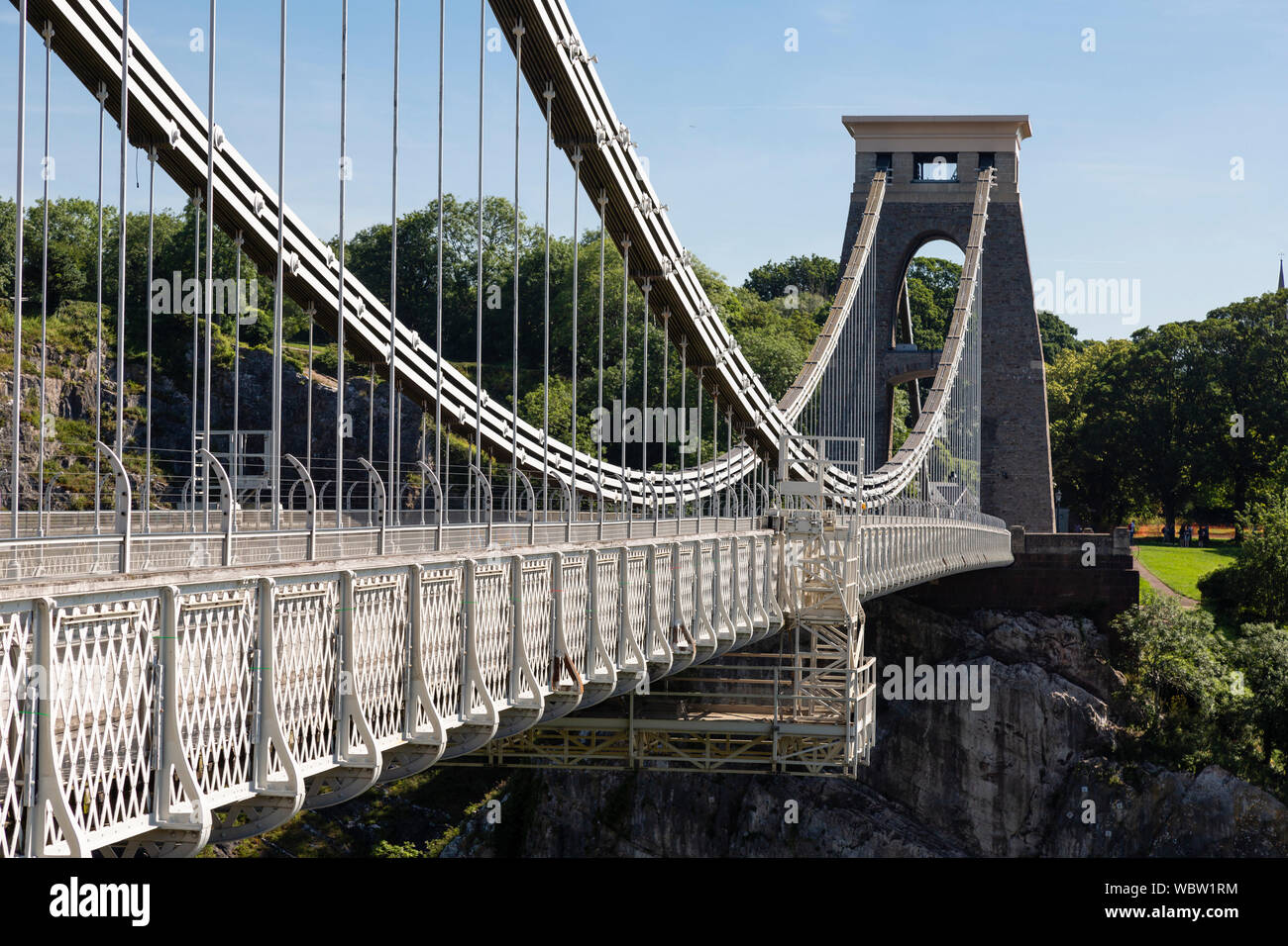 Il ponte sospeso di Clifton, over the Avon Gorge, Bristol. Progettato da Isambard Kingdom Brunel e completato nel 1864. Foto Stock