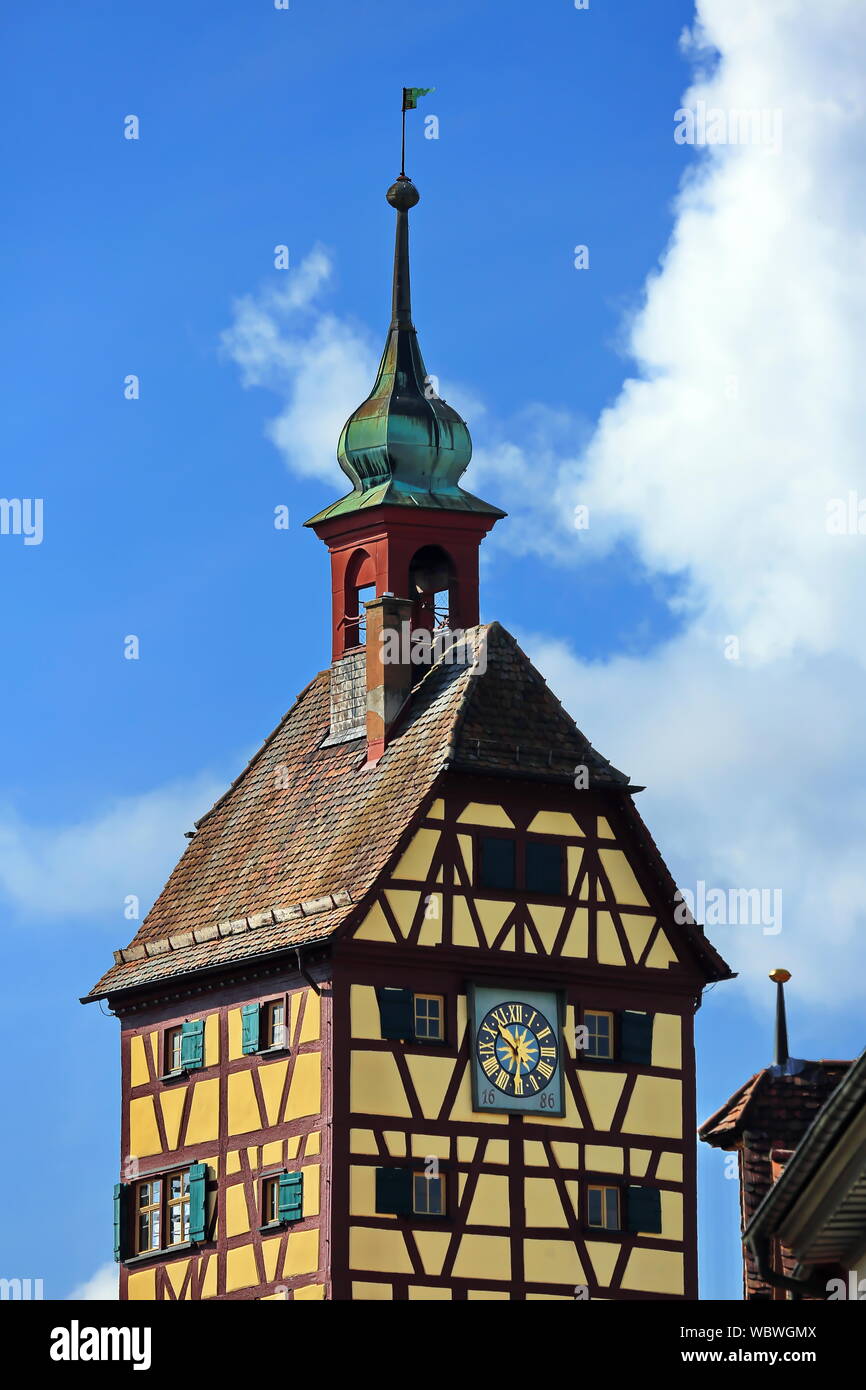 Josenturm Schwäbisch Hall è una città in Baviera, Germania, Europa. Foto Stock