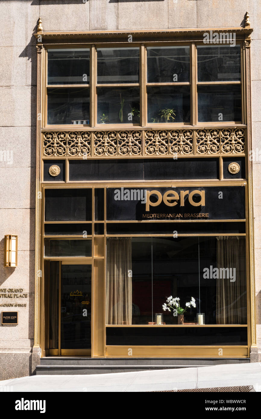 Pera Restaurant , 305 Madison Avenue, New York, Stati Uniti d'America Foto Stock
