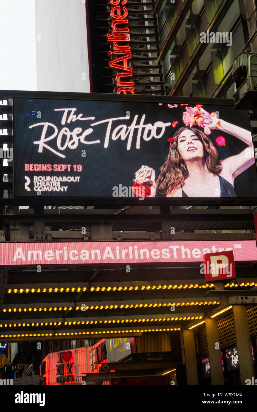 American Airlines Theatre sulla 42nd Street, New York, Stati Uniti d'America Foto Stock